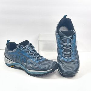 Merrell Siren Edge 3 Hiking Shoes Womens 10 Blue Gray Mesh Trail Run Sneakers